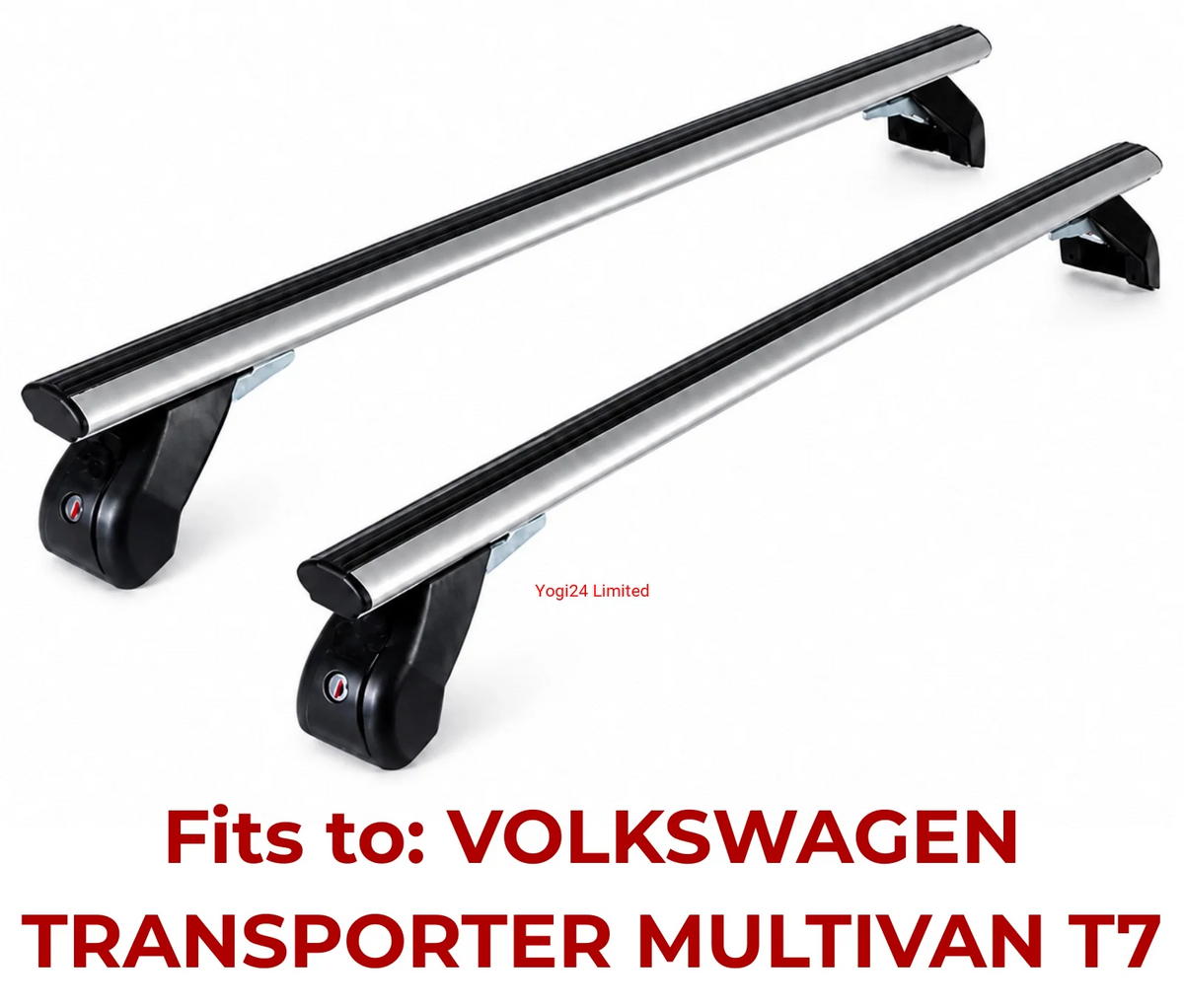 FABBRI Roof Rack fits VOLKSWAGEN Multivan (T7) Van 4/5-door 2022-present (normal roof) – Aluminium aero bars 124 cm