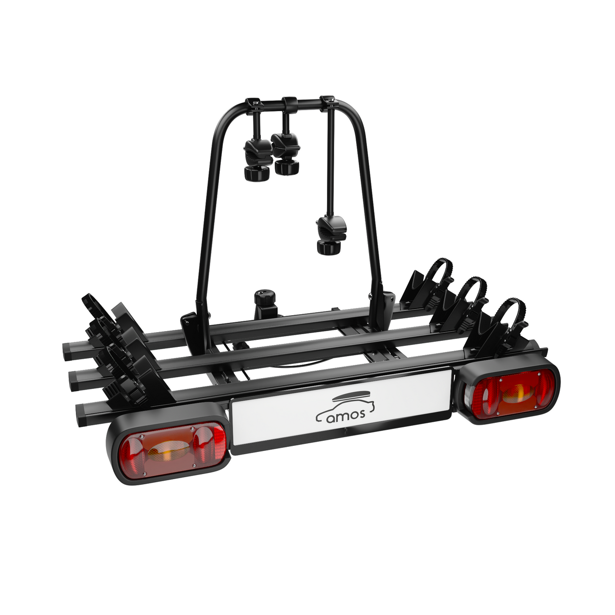 Bike Carrier Giro – Towbar Mounted, 3 Bikes, 7-pin, Black