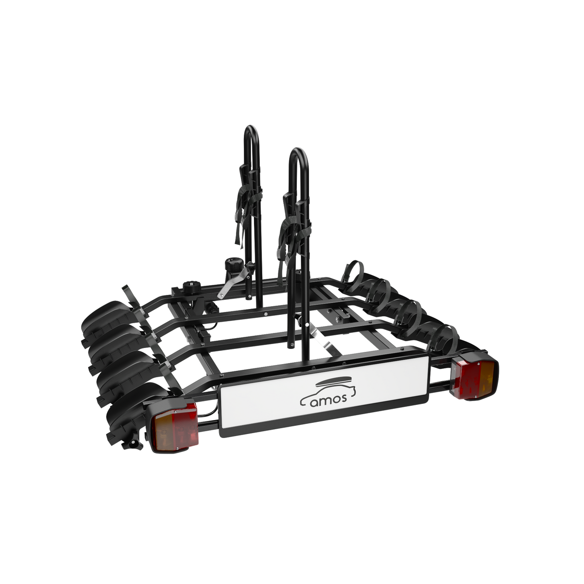 Bike Carrier Tytan Plus – Towbar Mounted, 4 Bikes, 7-pin, Black