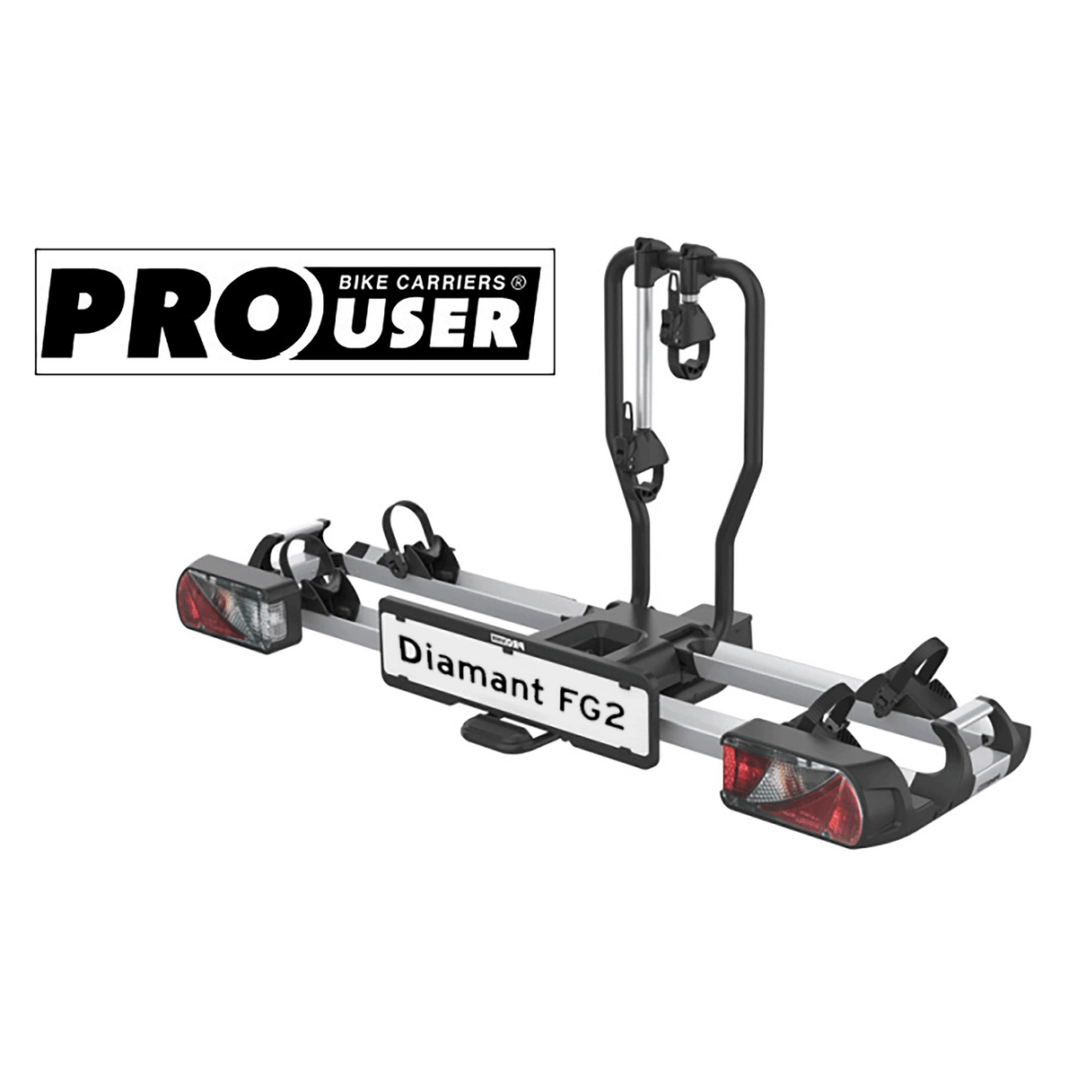 Pro-User Diamant FG2 – Towbar Bike Carrier, 2 Bikes (E-Bike)