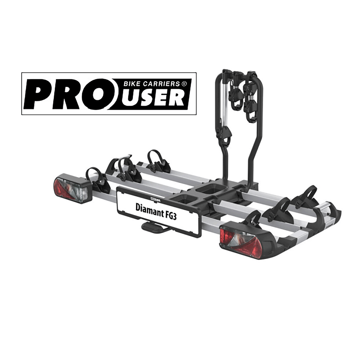 Pro-User Diamant FG3 – Towbar Bike Carrier, 3 Bikes (E-Bike)