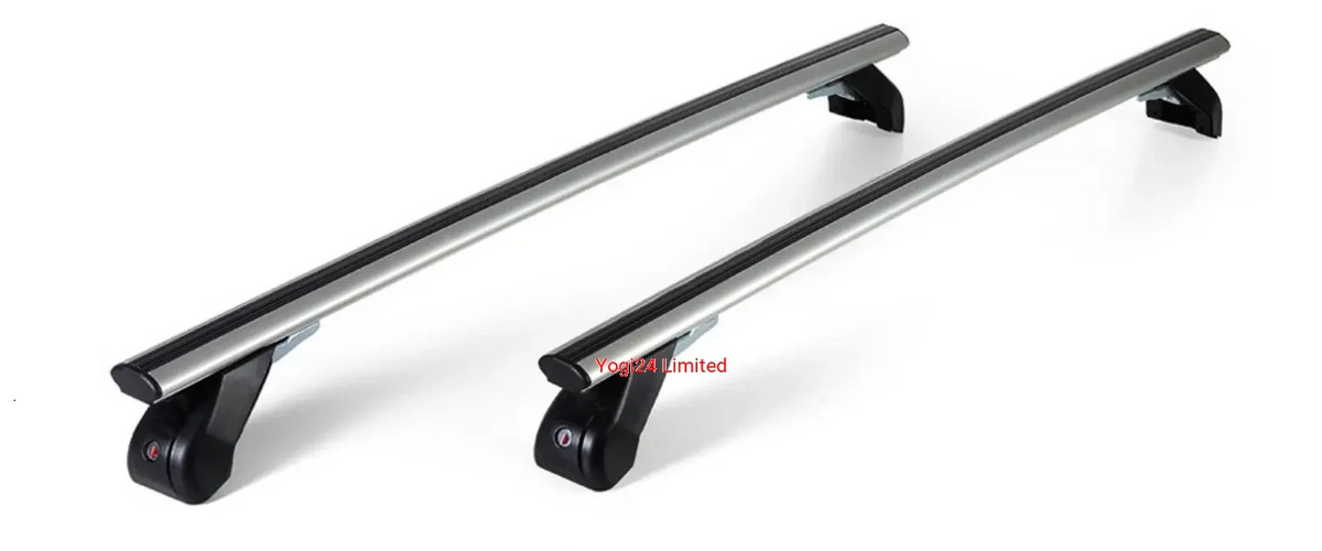 FABBRI Roof Rack fits VOLKSWAGEN Golf Plus Hatchback 5-door 2005-2012 (normal roof) – Aluminium aero bars 124 cm
