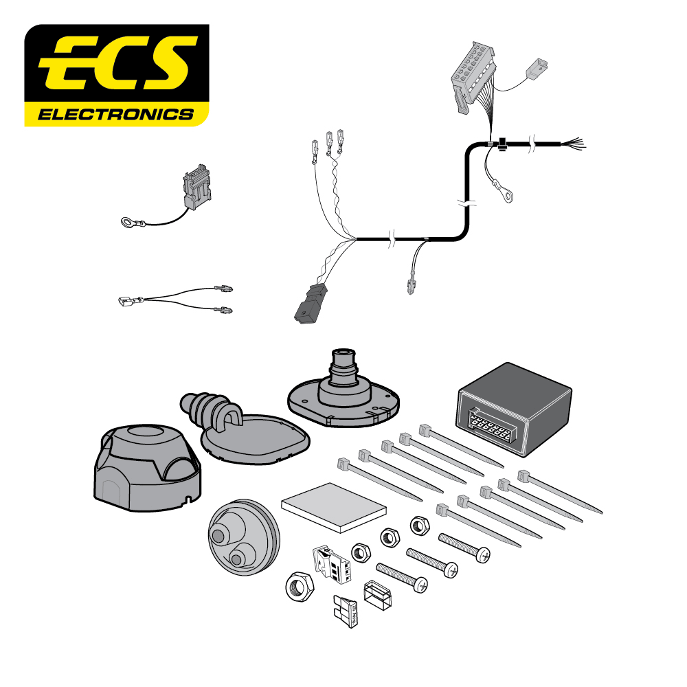 ECS 7-pin Towbar Wiring Kit – Audi / SEAT (multi-fit) 2003+ [AU037B1U]