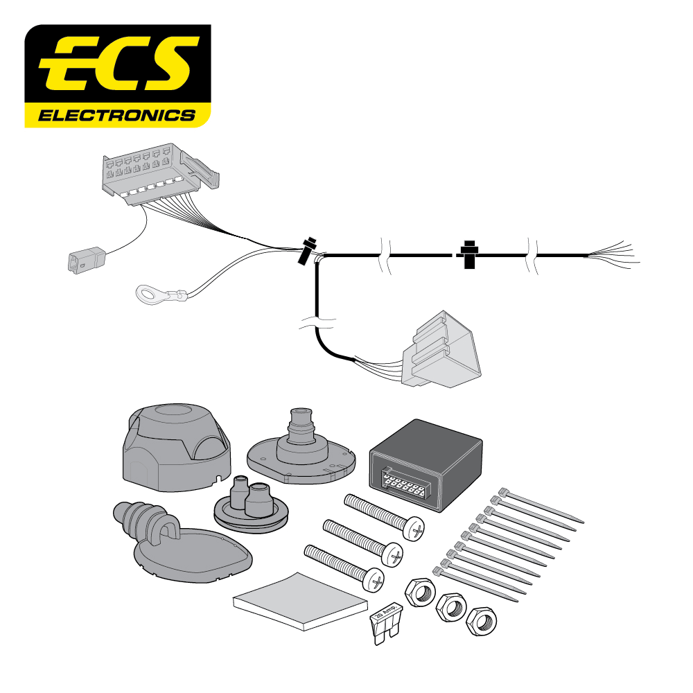 ECS 7-pin Towbar Wiring Kit – Audi Q3 2011–2018 [AU040B1U]