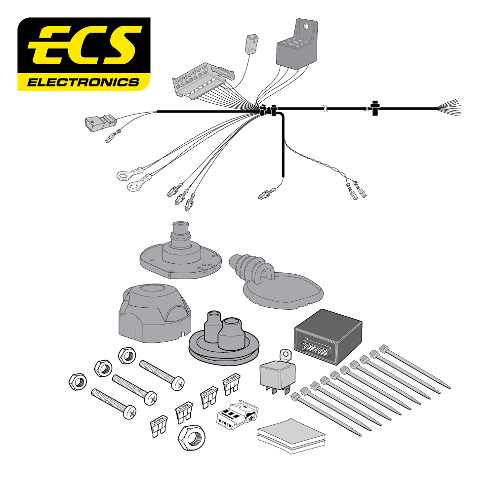 ECS 13-pin Towbar Wiring Kit – Audi A6 / A7 Sportback 2010–2014 [AU056D1U]