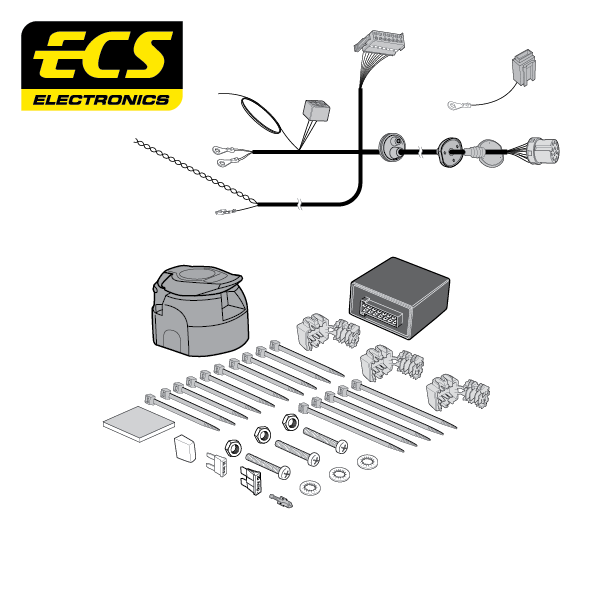 ECS 13-pin Towbar Wiring Kit – Audi / SEAT (multi-fit) 2004+ [AU07513MU]