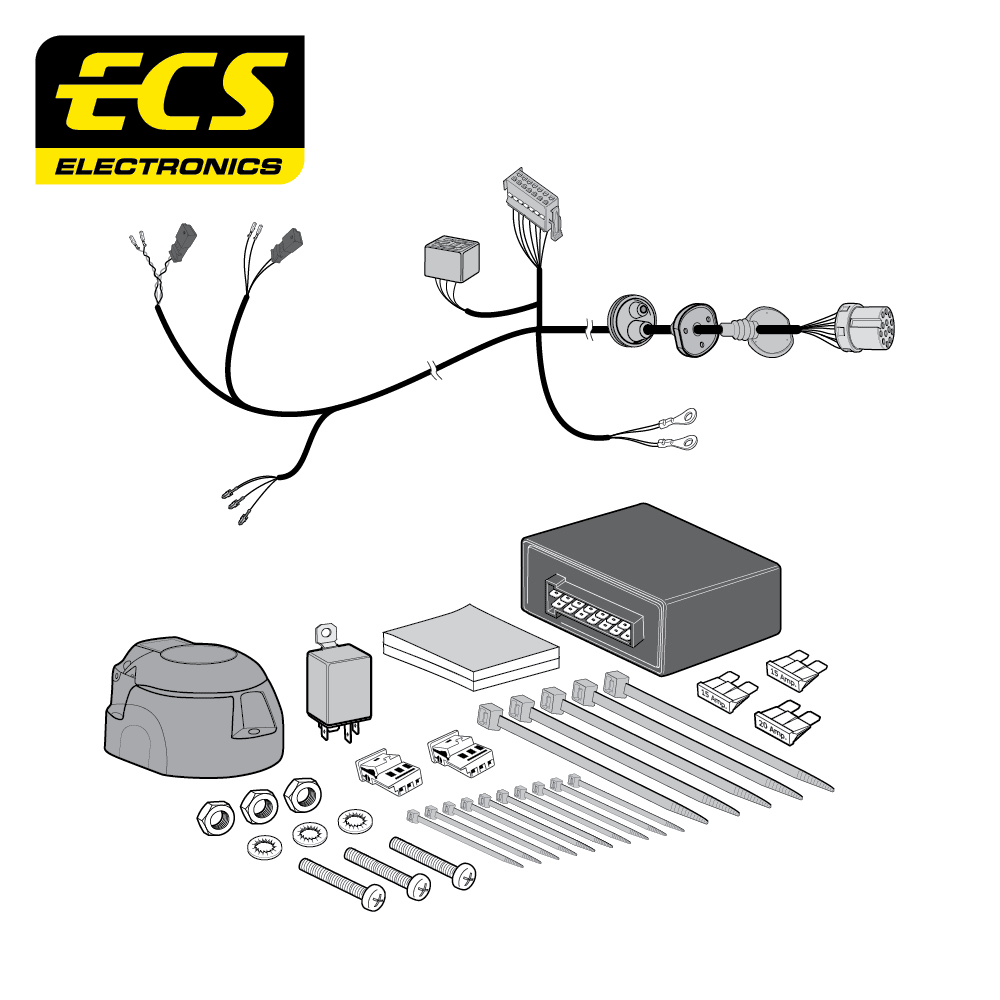 ECS 13-pin Towbar Wiring Kit – Audi A6 / A7 Sportback 2018–2023 [AU07713U]