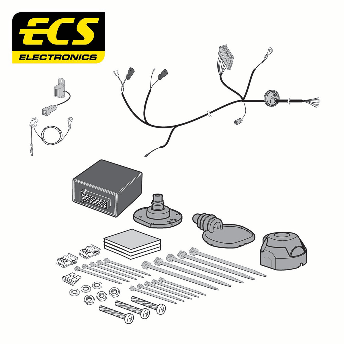 ECS 7-pin Towbar Wiring Kit – Audi A6 / A7 Sportback 2023+ [AU07907U]