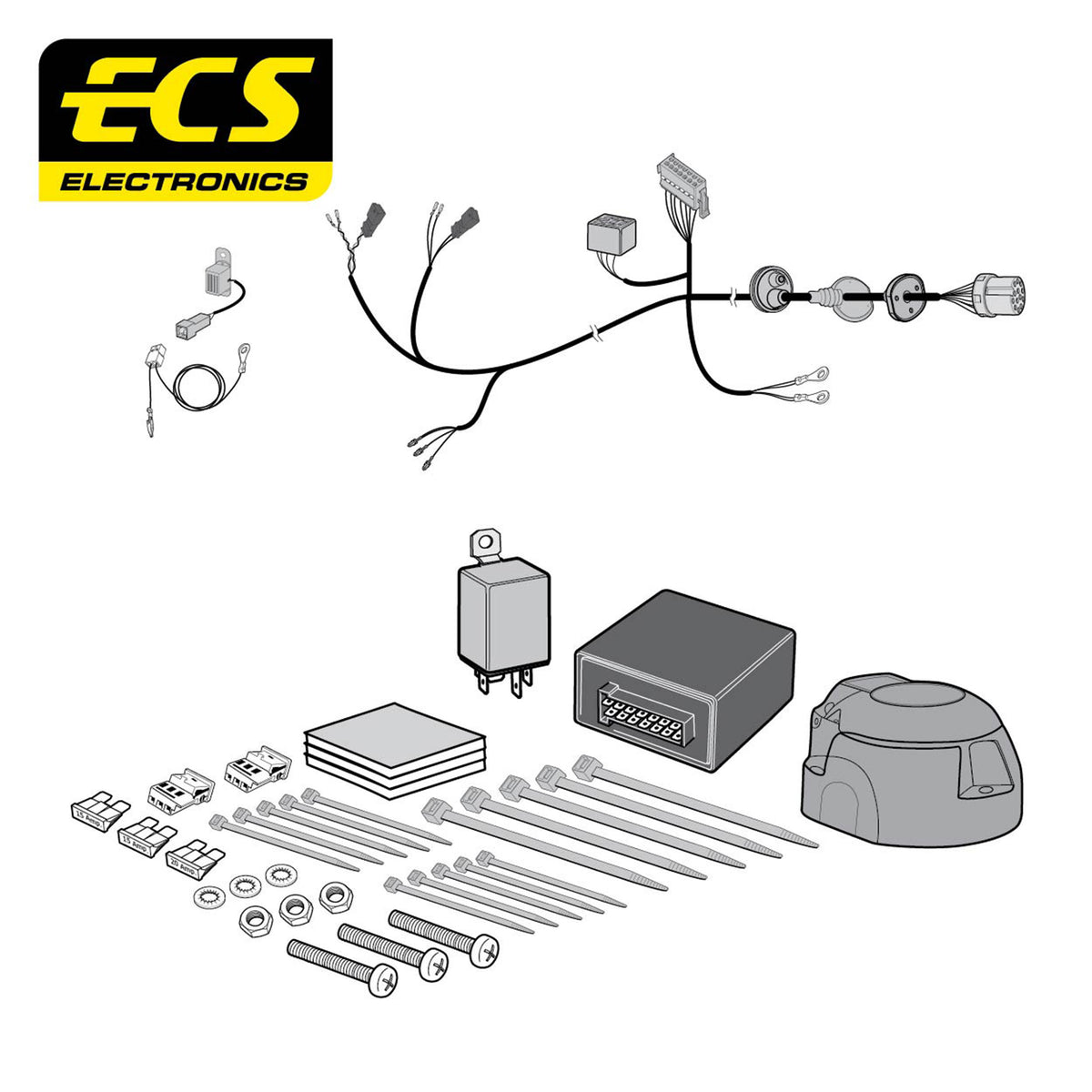 ECS 13-pin Towbar Wiring Kit – Audi A6 / A7 Sportback 2023+ [AU07913U]