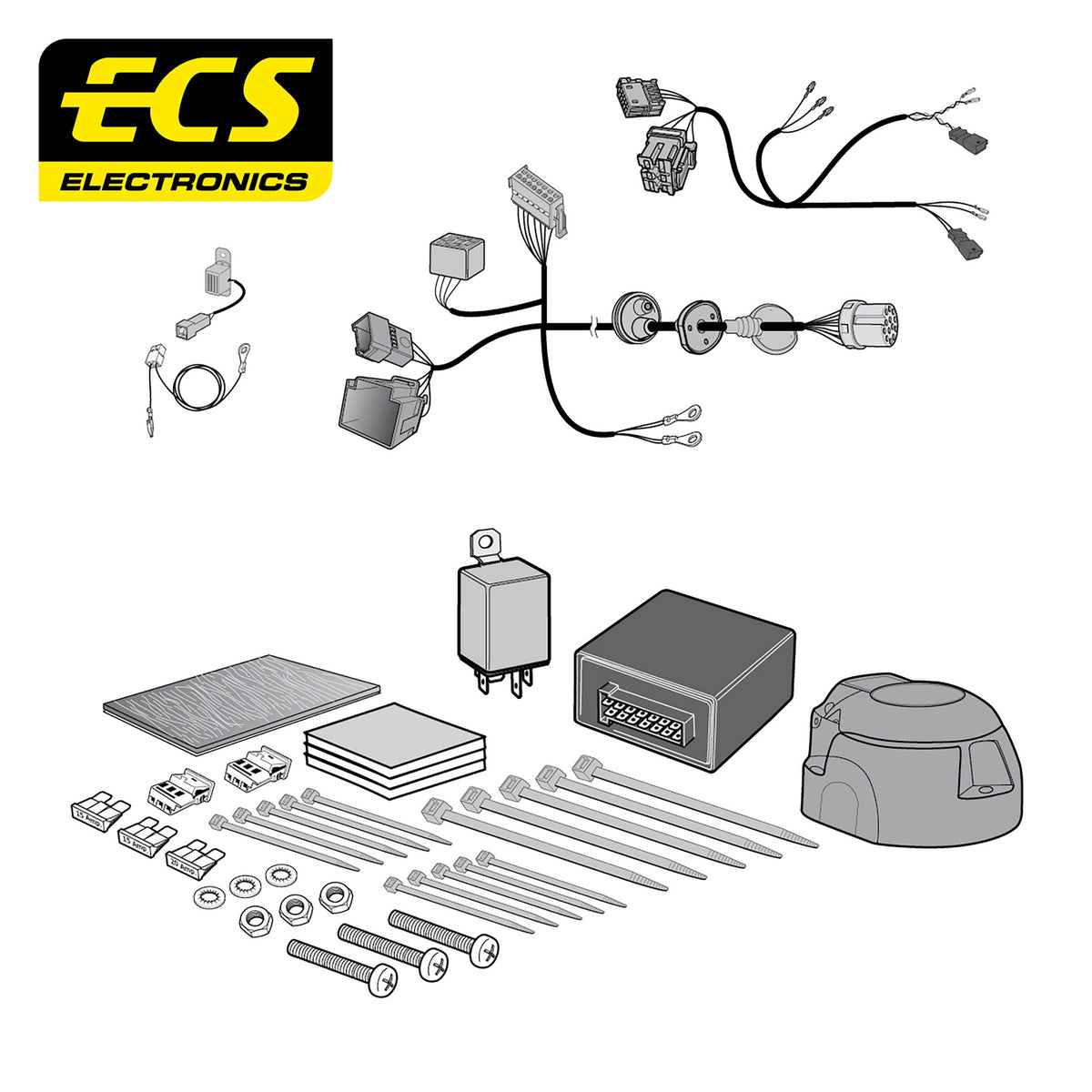 ECS 13-pin Towbar Wiring Kit – Audi / VW (multi-fit) 2023+ [AU08013MU]