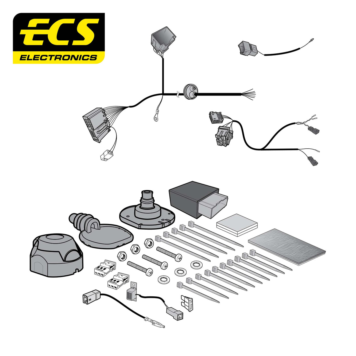 ECS 7-pin Towbar Wiring Kit – Audi / Porsche (multi-fit) 2024+ [AU08107MU]