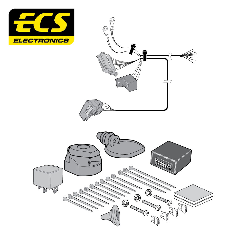 ECS 13-pin Towbar Wiring Kit – Citroën / DS (multi-fit) 2010+ [CT051D1U]