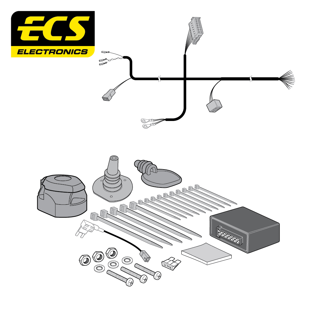 ECS 13-pin Towbar Wiring Kit – Citroën / Vauxhall / Opel (multi-fit) 2017–2024 [CT06113MU]