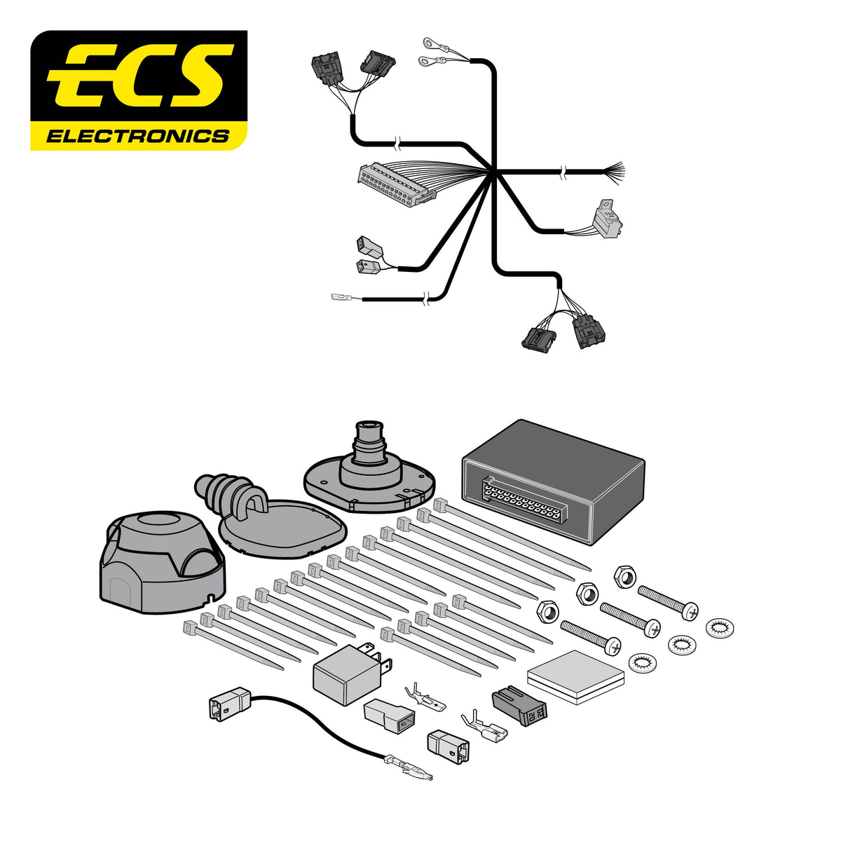 ECS 7-pin Towbar Wiring Kit – Citroën C3 Aircross / E-C3 Aircross 2024+ [CT06307U]