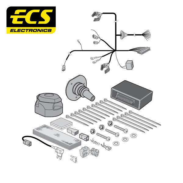 ECS 13-pin Towbar Wiring Kit – Fiat 500L / Living / Trekking 2012+ [FI04913U]