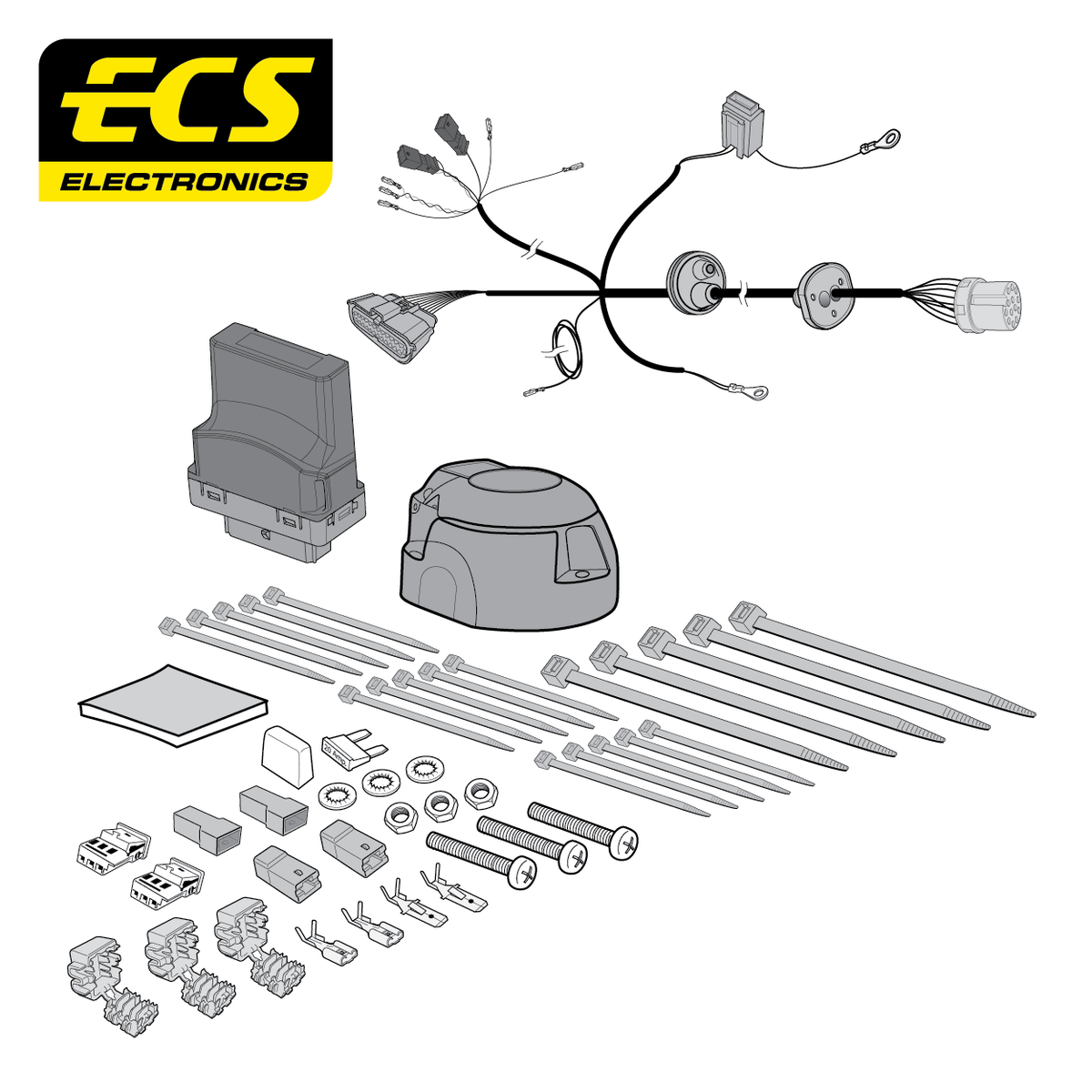 ECS 13-pin Towbar Wiring Kit – Citroën / Fiat / Peugeot / Toyota +1 (multi-fit) 2021+ [FI05413MU]