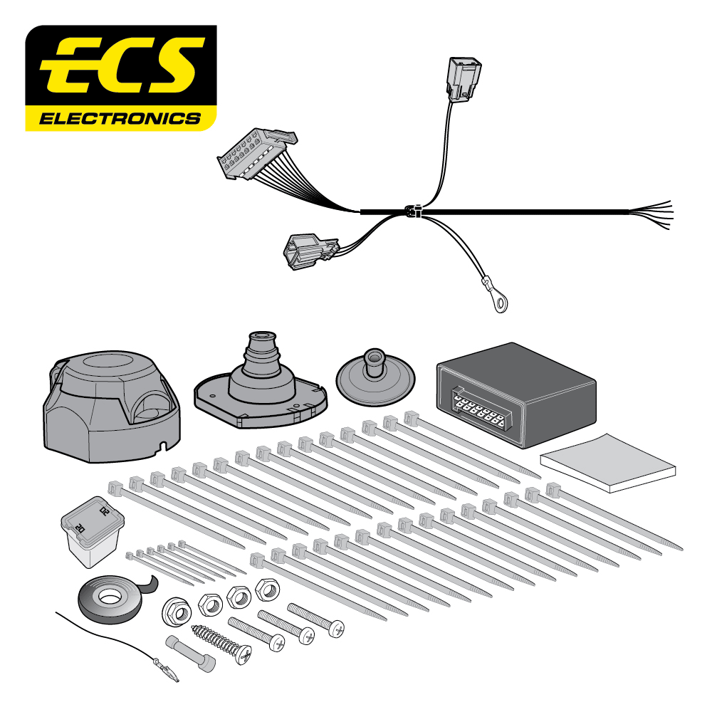 ECS 7-pin Towbar Wiring Kit – Ford Transit 2012–2016 [FR070B1U]