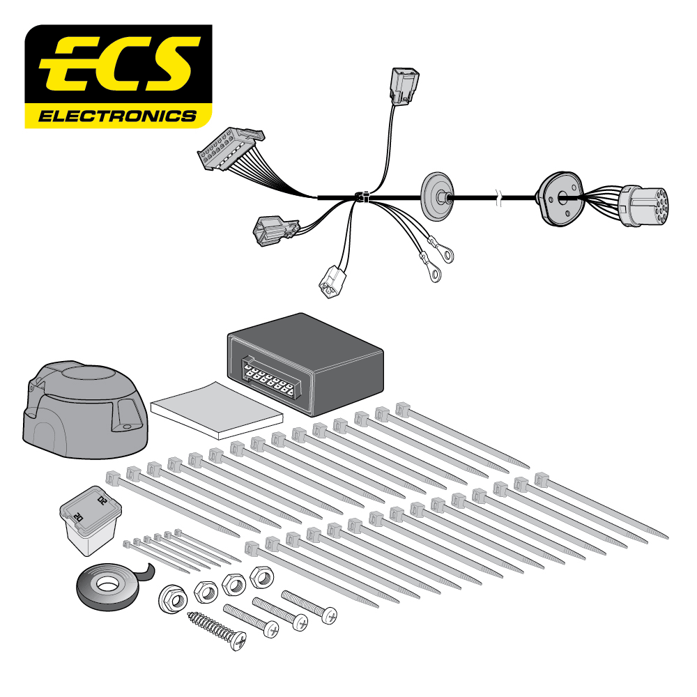 ECS 13-pin Towbar Wiring Kit – Ford Transit 2012–2016 [FR070H1U]