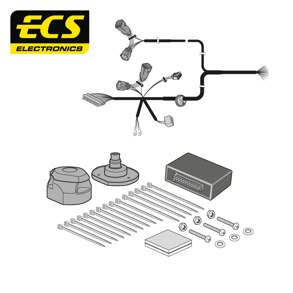 ECS 13-pin Towbar Wiring Kit – Ford Transit Courier 2014–2023 [FR10013U]