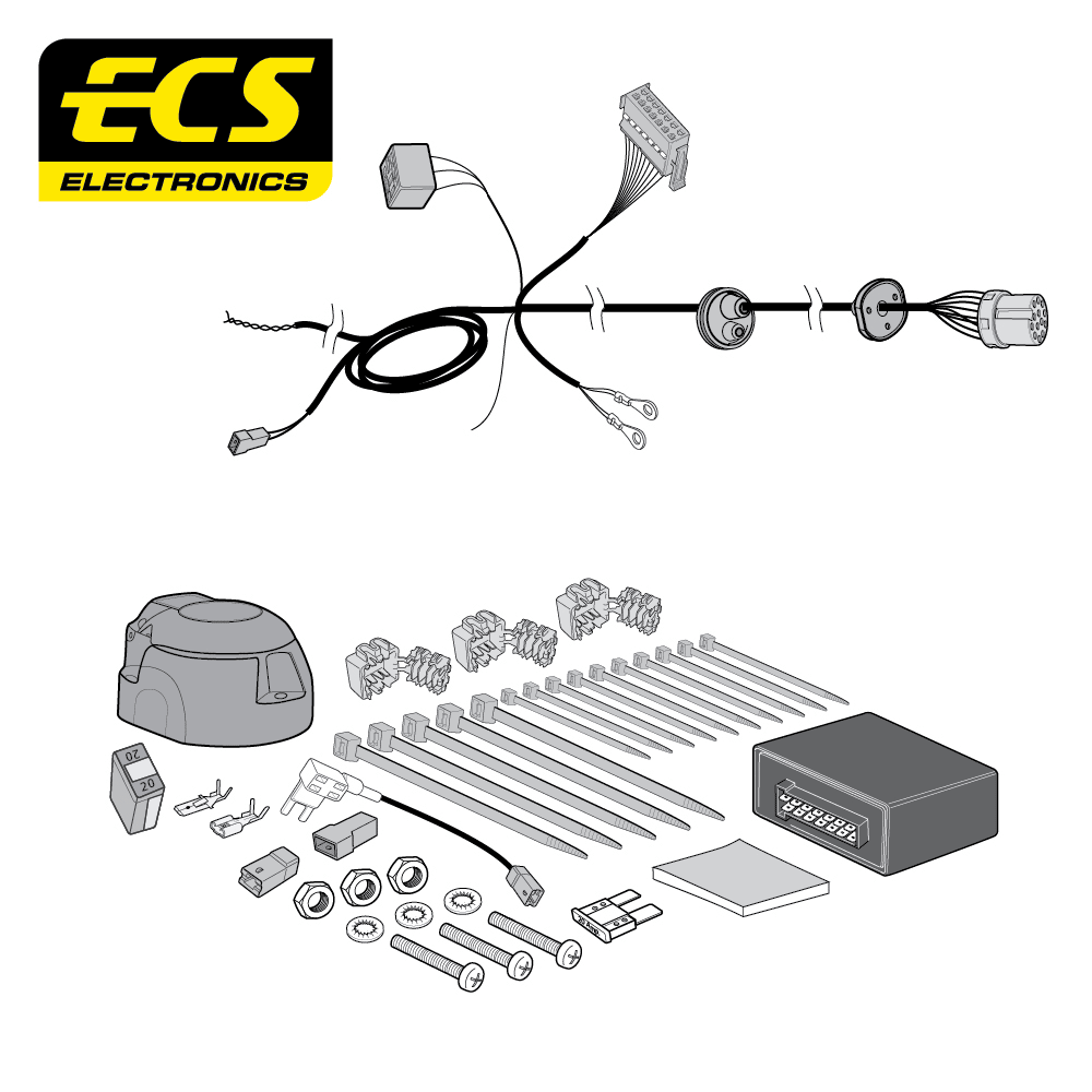ECS 13-pin Towbar Wiring Kit – Ford Ecosport / Fiesta 2017+ [FR10413U]