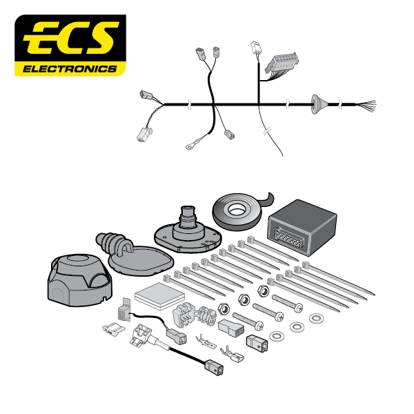 ECS 7-pin Towbar Wiring Kit – Honda HR-V / Jazz 2015–2019 [HN86107U]