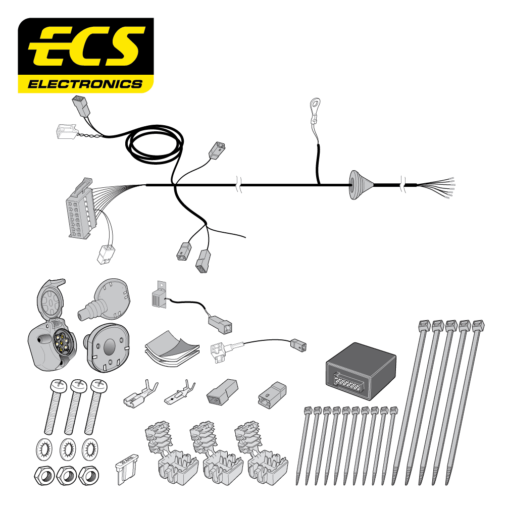 ECS 7-pin Towbar Wiring Kit – Honda Civic 2017–2022 [HN86207U]