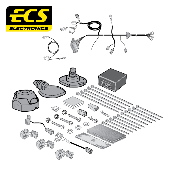 ECS 7-pin Towbar Wiring Kit – Honda Civic / CR-V / HR-V +1 more 2015+ [HN87007MU]