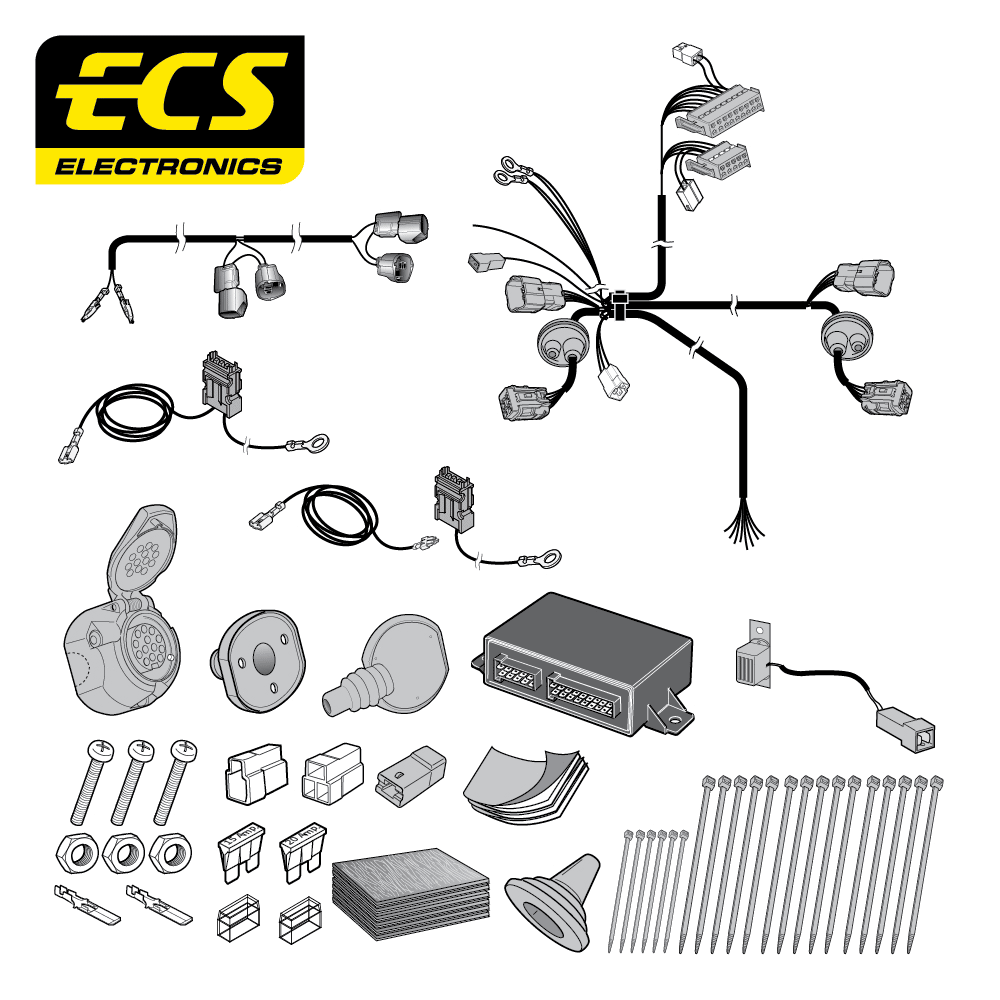ECS 13-pin Towbar Wiring Kit – Hyundai ix35 2010+ [HY058DHU]
