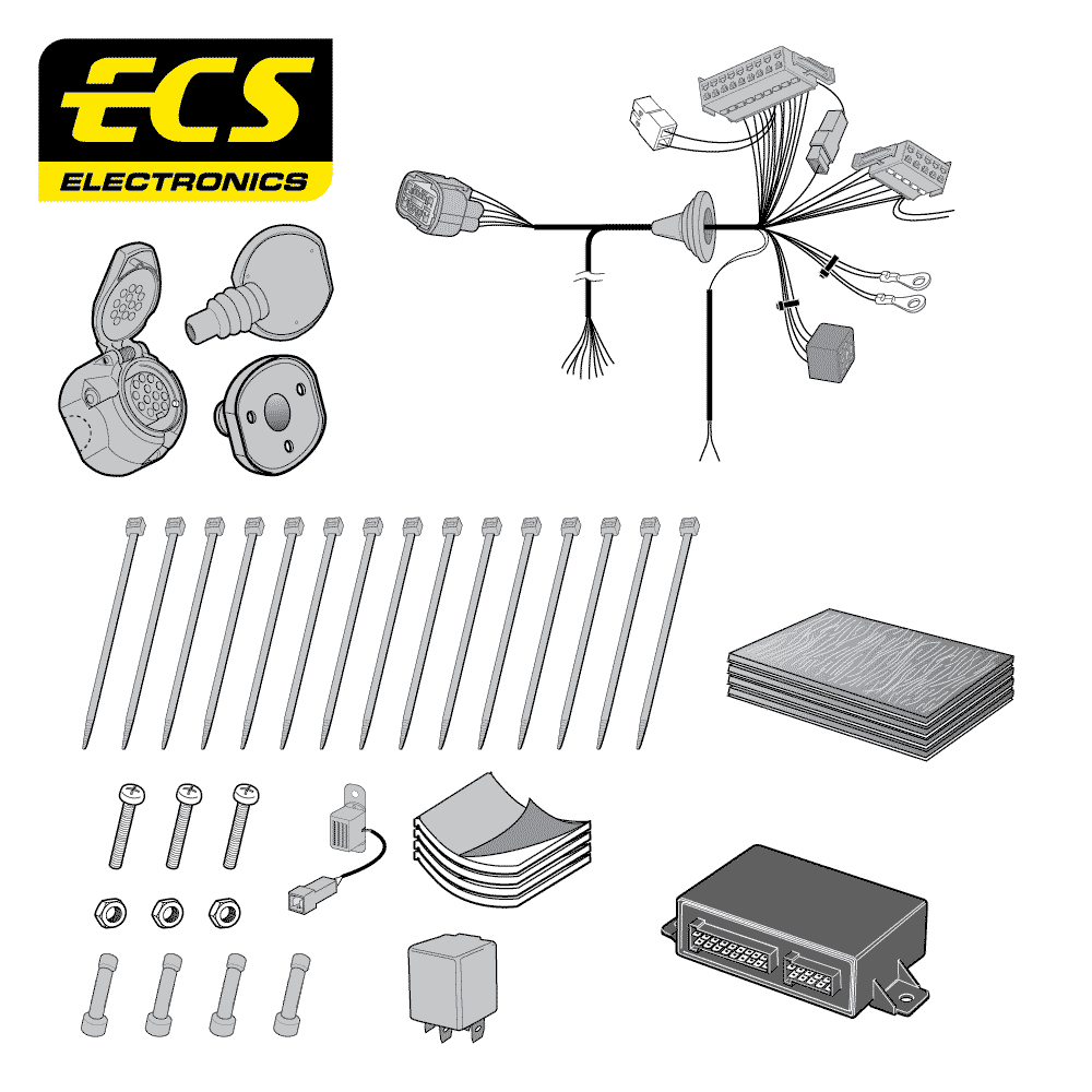 ECS 13-pin Towbar Wiring Kit – Hyundai Grand Santa Fe / Santa Fe 2012–2018 [HY095DHU]