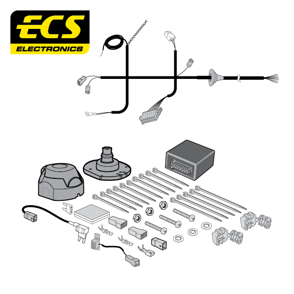 ECS 7-pin Towbar Wiring Kit – Jeep Cherokee 2014–2018 [JE00207U]