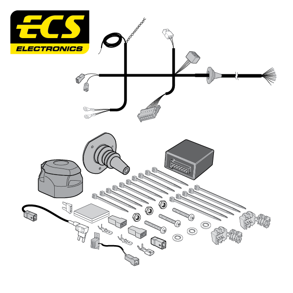 ECS 13-pin Towbar Wiring Kit – Jeep Cherokee 2014–2018 [JE00213U]