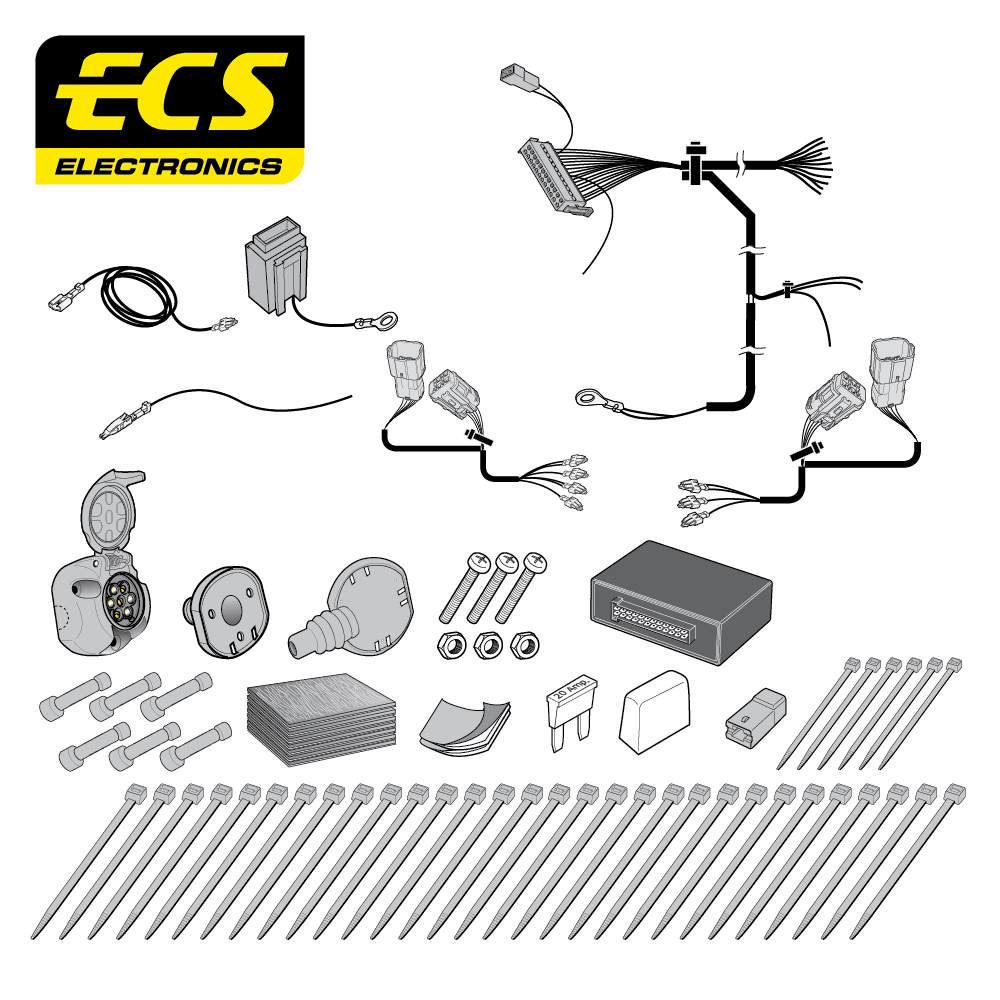 ECS 7-pin Towbar Wiring Kit – Kia Sorento 2015–2020 [KI091BHU]