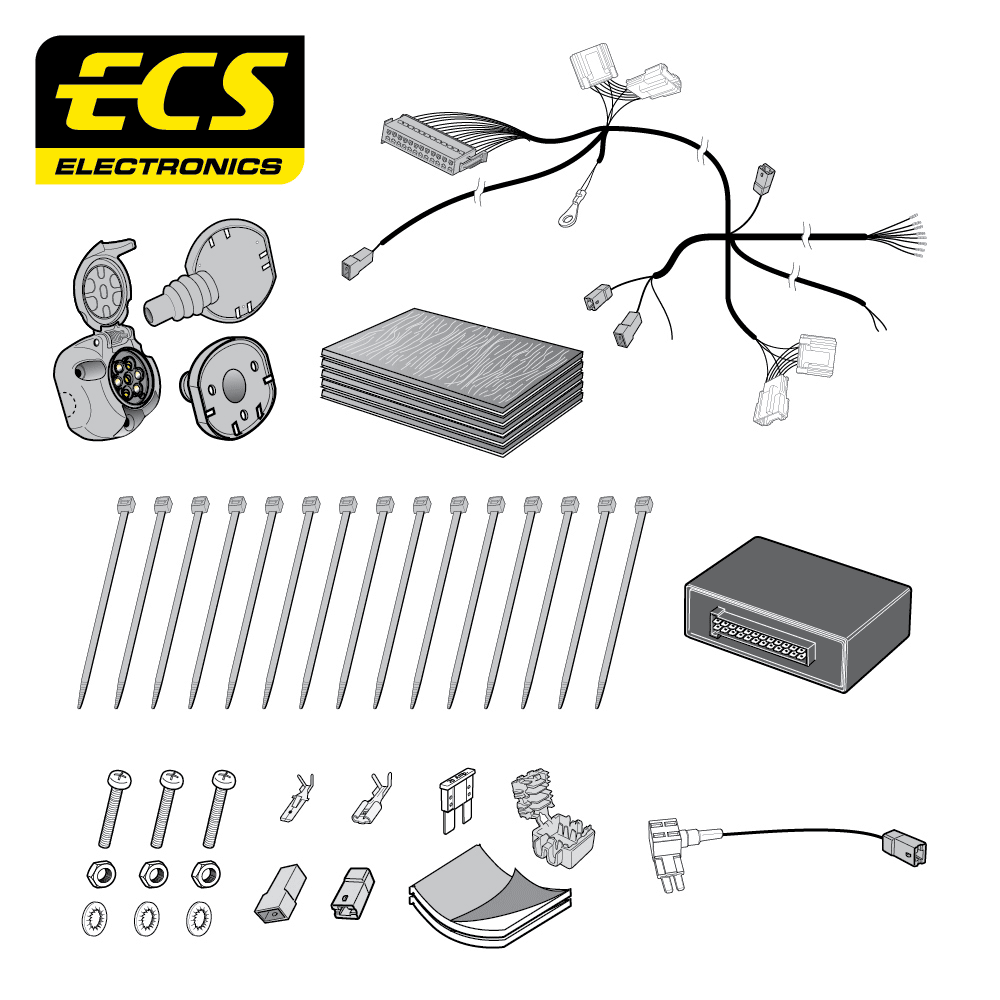 ECS 7-pin Towbar Wiring Kit – Kia Stonic 2017–2025 [KI10907U]