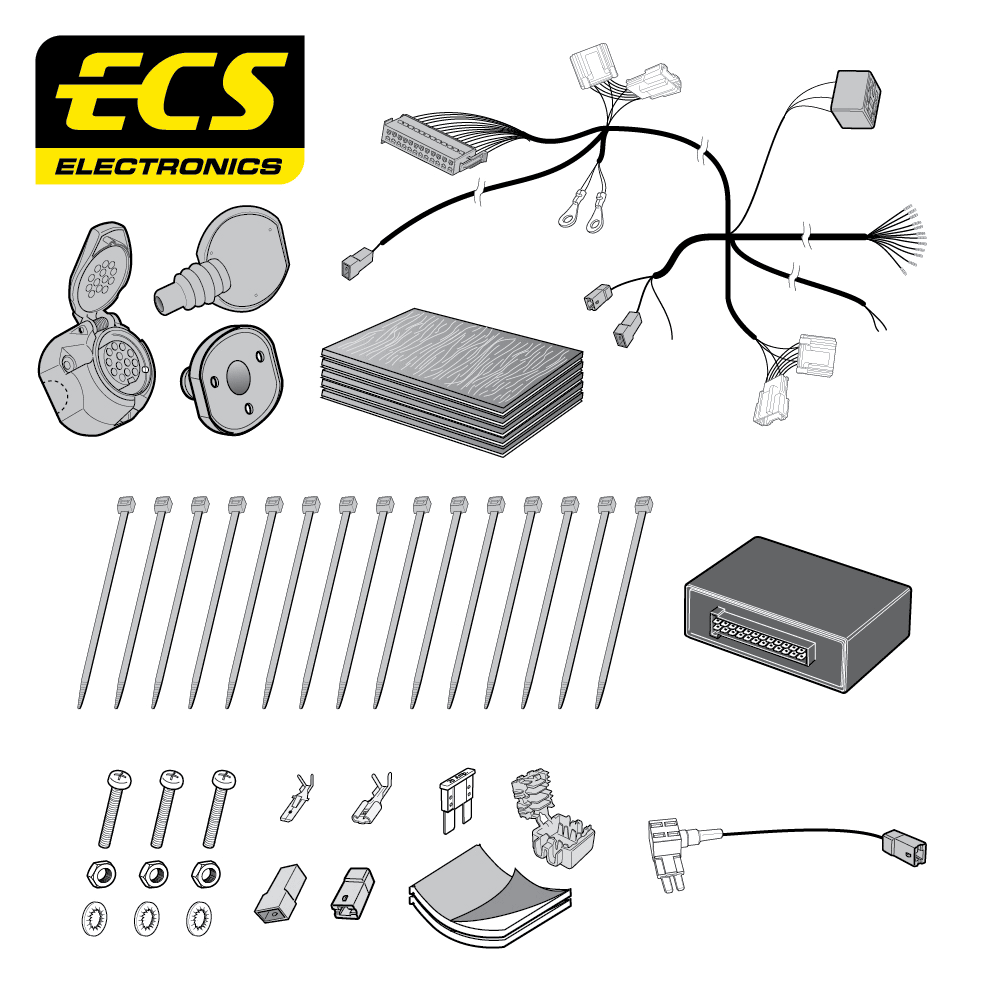 ECS 13-pin Towbar Wiring Kit – Kia Stonic 2017–2025 [KI10913U]