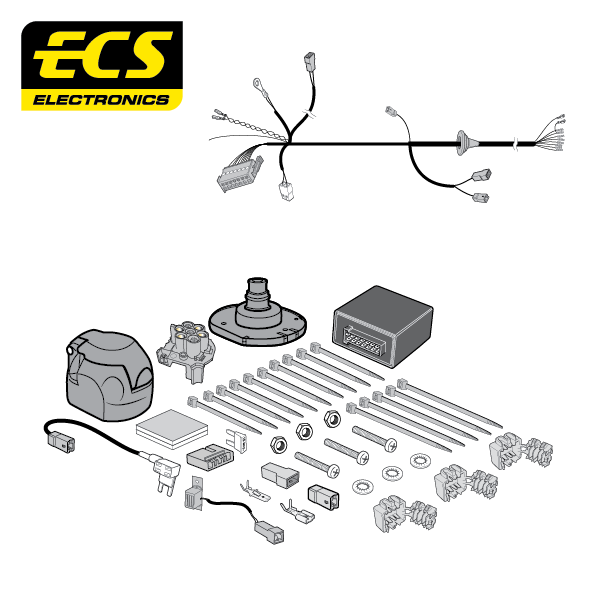 ECS 7-pin Towbar Wiring Kit – Hyundai / Kia (multi-fit) 2015–2018 [KI11007MU]