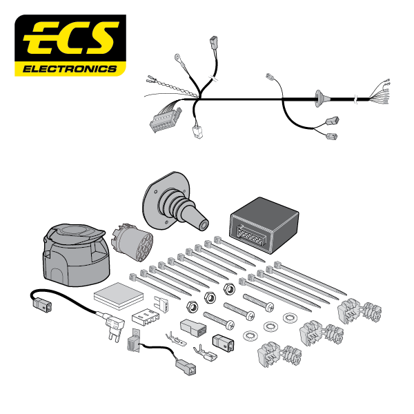 ECS 13-pin Towbar Wiring Kit – Hyundai / Kia (multi-fit) 2015–2018 [KI11013MU]