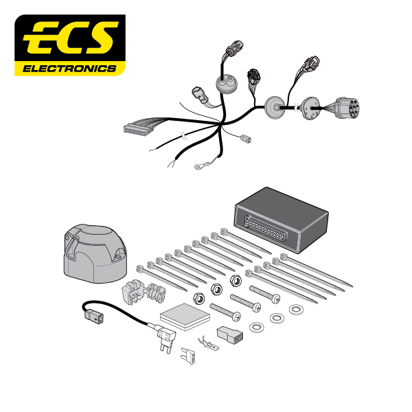 ECS 7-pin Towbar Wiring Kit – Kia Sportage 2010–2016 [KI11707U]
