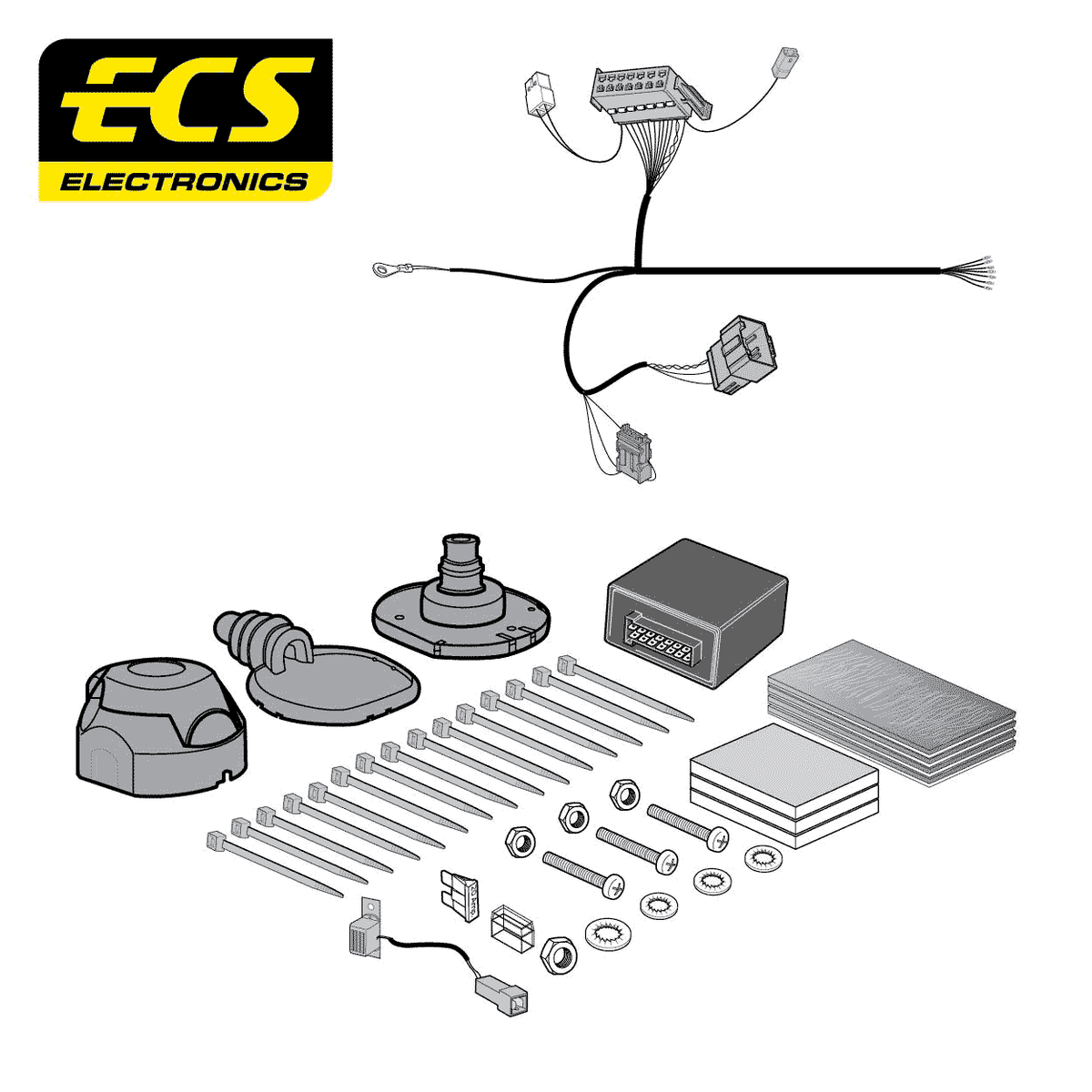 ECS 7-pin Towbar Wiring Kit – Hyundai / Kia (multi-fit) 2020+ [KI15407MU]