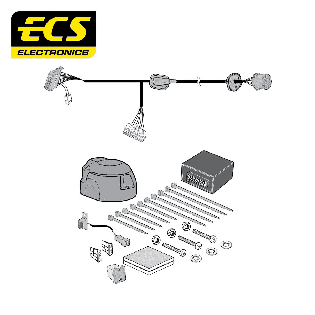 ECS 13-pin Towbar Wiring Kit – Land Rover Discovery 5 2021+ [LR02713U]