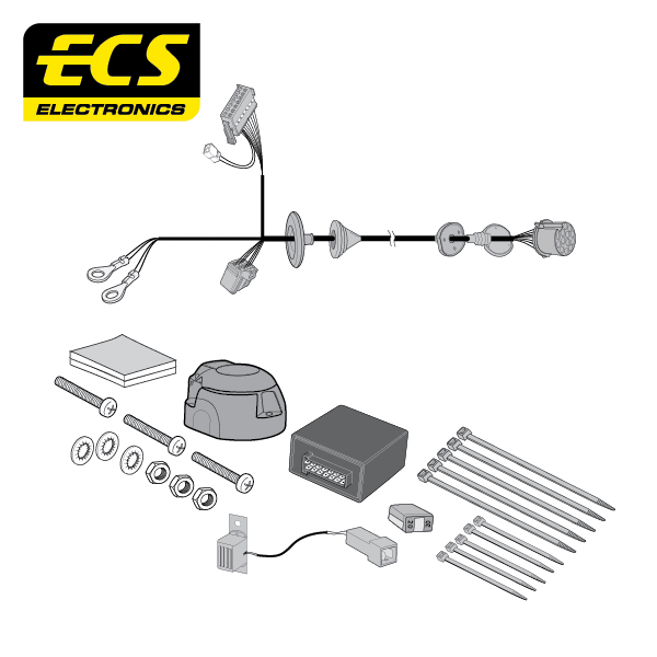 ECS 13-pin Towbar Wiring Kit – Jaguar / Land Rover / Range Rover (multi-fit) 2021+ [LR02913MU]