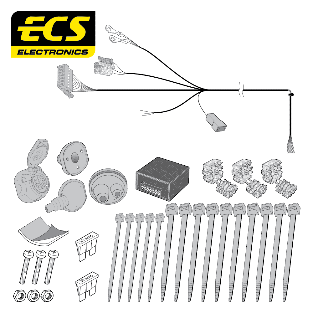 ECS 13-pin Towbar Wiring Kit – Mercedes-Benz C Class / CLK / E Class 2000–2009 [MB074D1U]