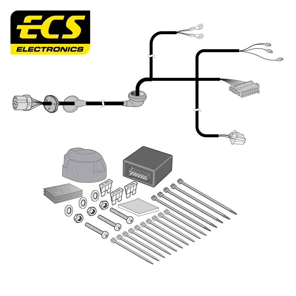ECS 13-pin Towbar Wiring Kit – Mercedes-Benz C Class / EQC / GLC 2018+ [MB09913U]