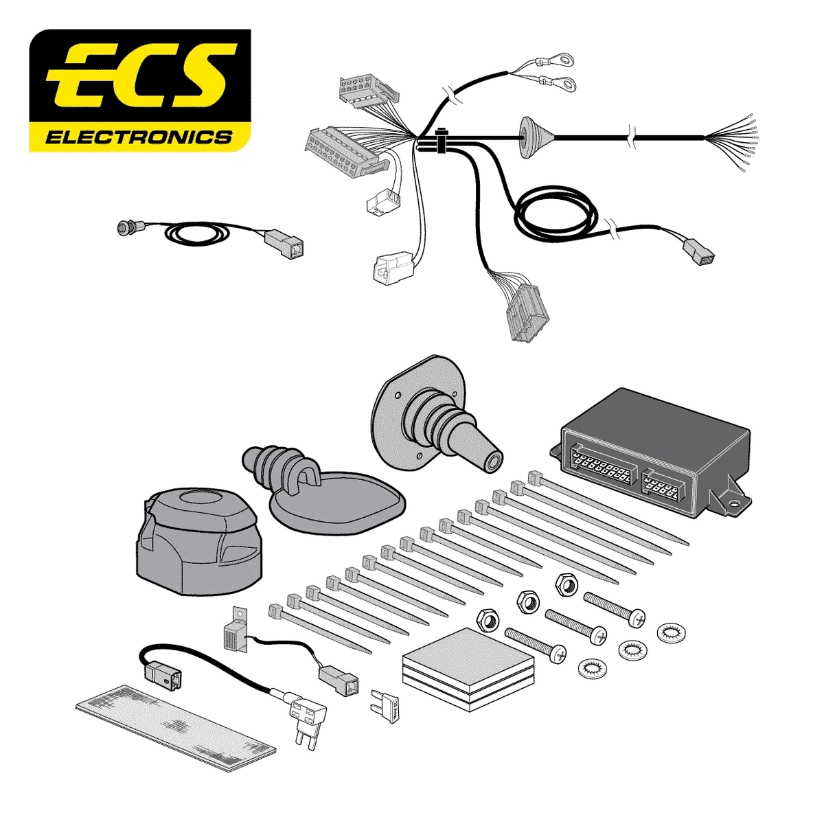 ECS 13-pin Towbar Wiring Kit – MG ZS Petrol 2019–2024 [MG00313U]