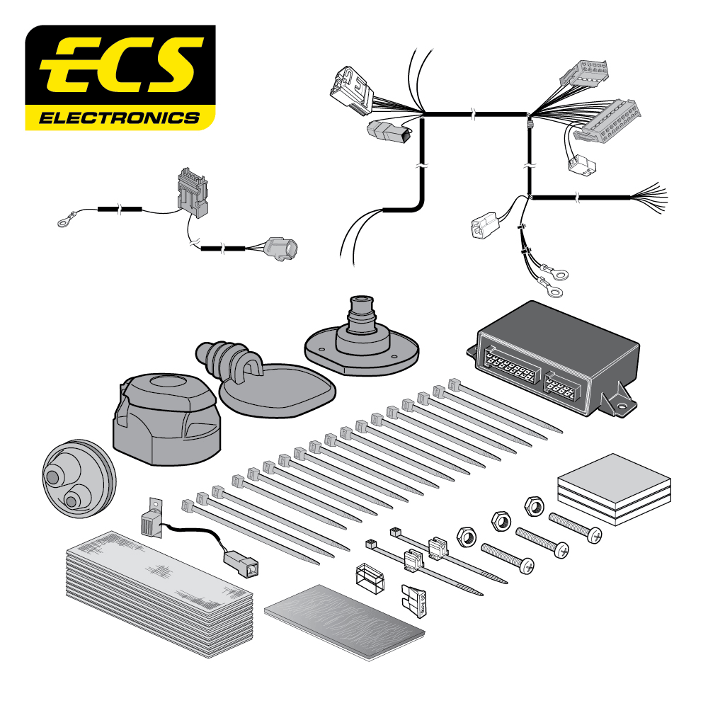ECS 13-pin Towbar Wiring Kit – Citroën / Mitsubishi / Peugeot (multi-fit) 2010–2023 [MT114DHU]