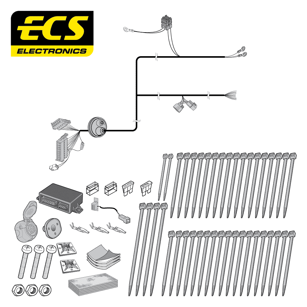 ECS 13-pin Towbar Wiring Kit – Fiat / Mitsubishi (multi-fit) 2015+ [MT131DHU]