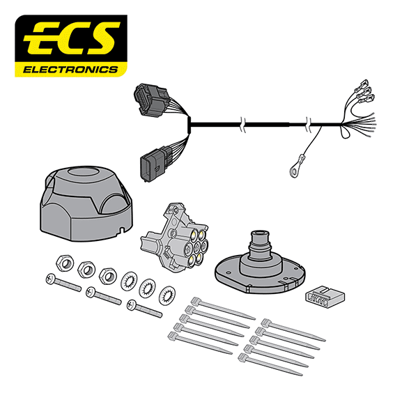 ECS 7-pin Towbar Wiring Kit – Nissan / Renault / Vauxhall / Opel (multi-fit) 2014–2024 [NI14707MU]