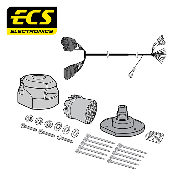 ECS 13-pin Towbar Wiring Kit – Nissan / Renault / Vauxhall / Opel (multi-fit) 2014–2024 [NI14713MU]