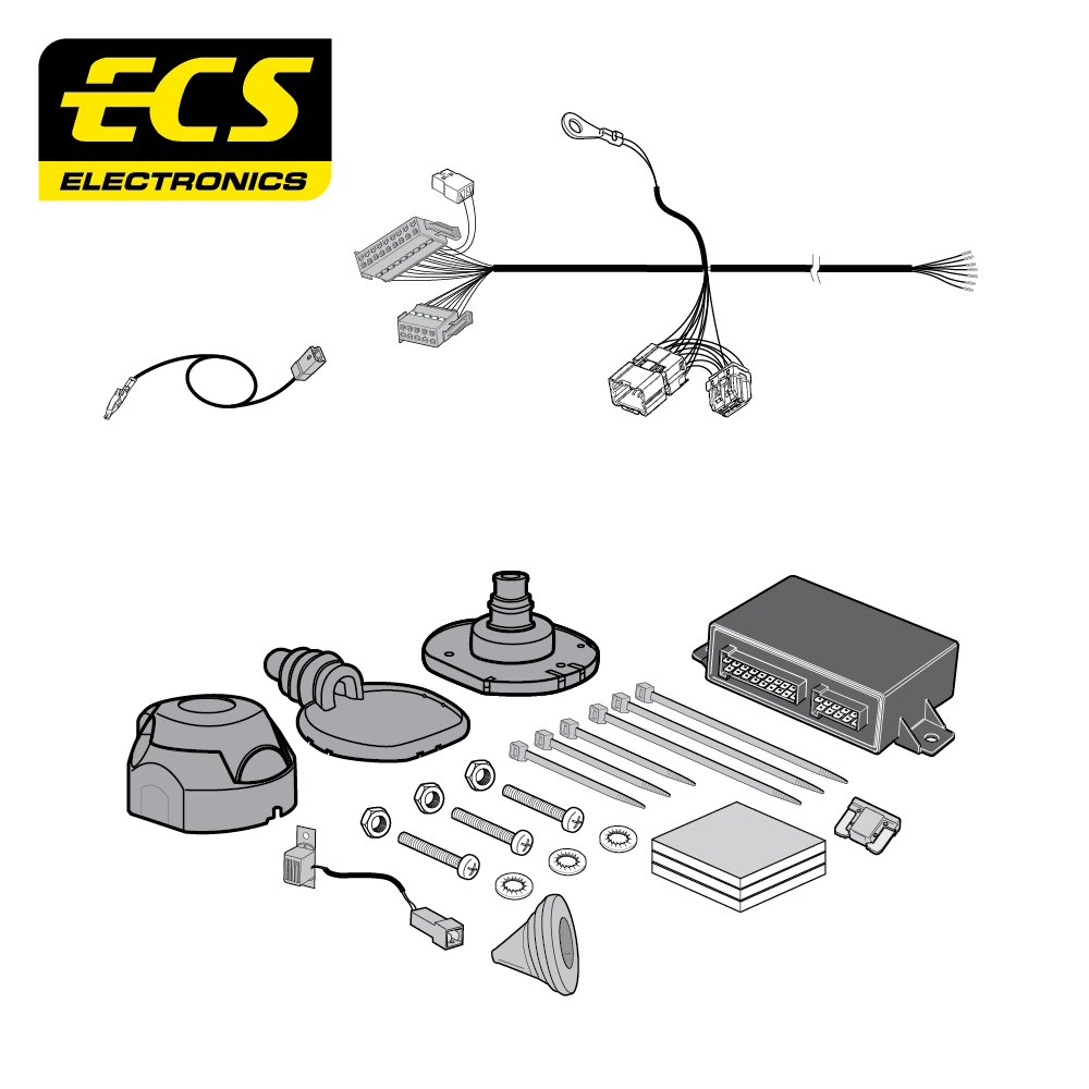 ECS 7-pin Towbar Wiring Kit – Nissan Qashqai 2019–2021 [NI16307U]