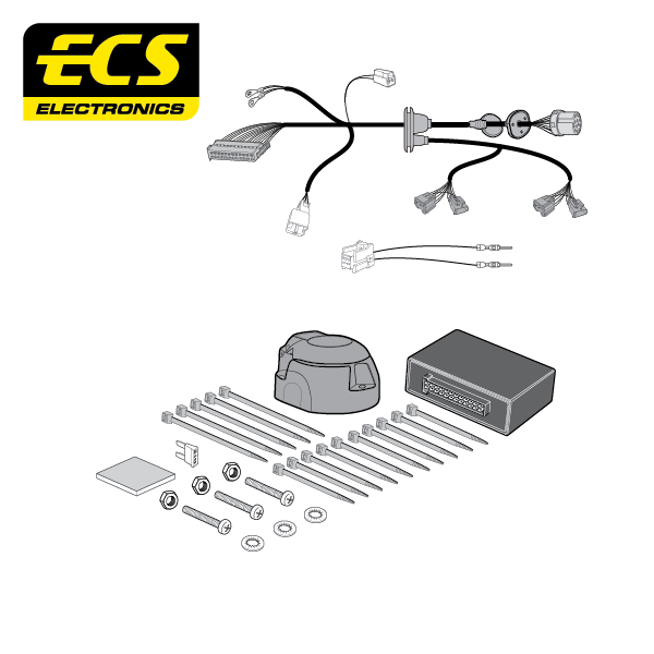 ECS 13-pin Towbar Wiring Kit – Mercedes / Nissan / Renault (multi-fit) 2021+ [NI17013MU]