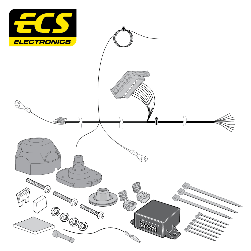 ECS 7-pin Towbar Wiring Kit – Vauxhall / Opel Astra K 2015–2021 [OP071B1U]